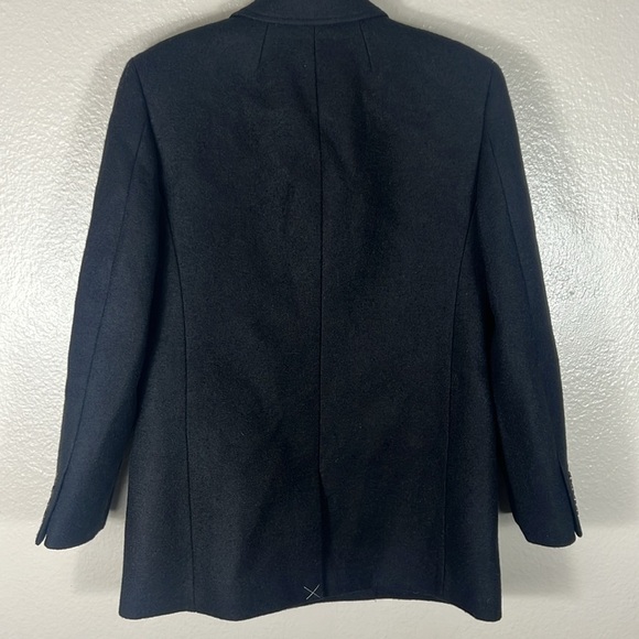 J. Crew Tailored Peacoat Italian Wool-Blend Melton Black - Picture 8 of 8